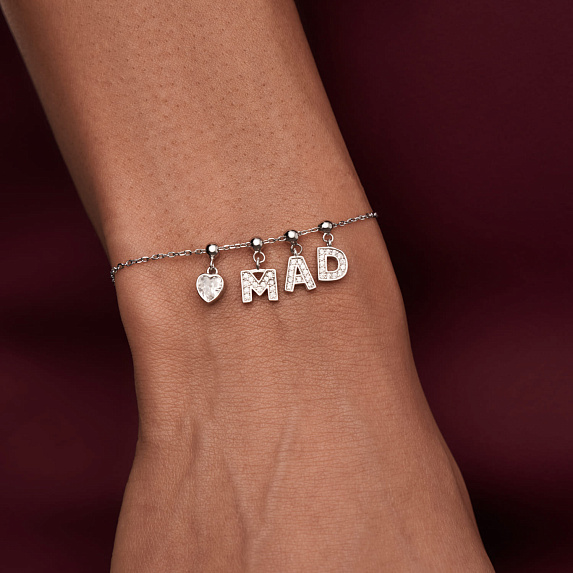Серебряный браслет для шармов Miestilo