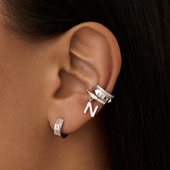 Серебряные серьги кольца Miestilo