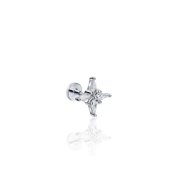 Серебряный пирсинг с фианитами MIESTILO Miestilo