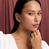 Серьги серебро 925 серебряные гвоздики с камнями листья Miestilo