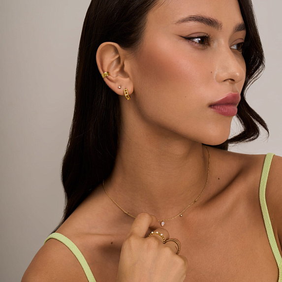 Серьги серебро 925 позолоченные кольца широкие Miestilo