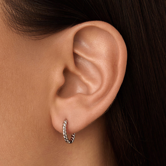 Серьги серебро 925 женские конго без вставок Miestilo
