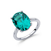 Серебряное кольцо с фианитом в огранке овал Miestilo