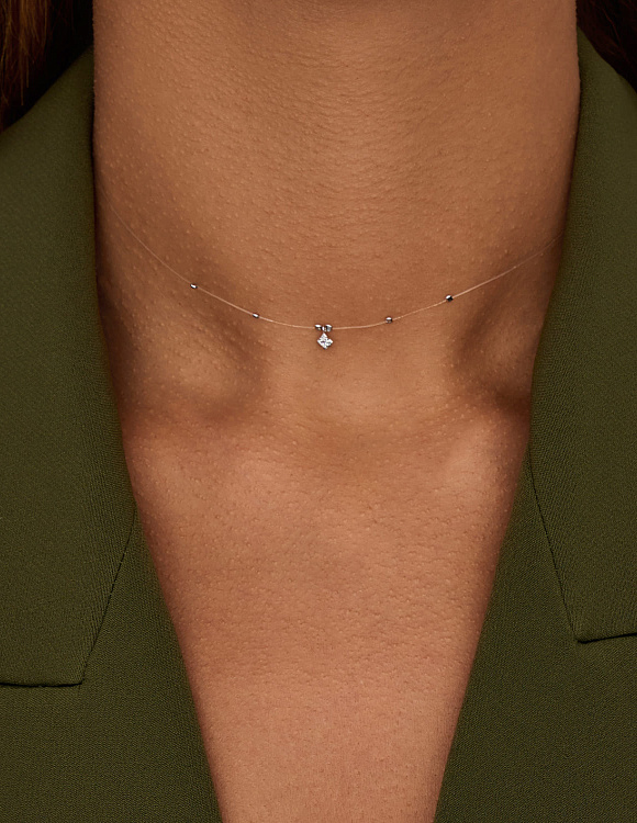 Подвеска на шею серебро 925 на леске Miestilo