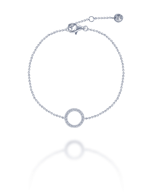 Браслет серебро 925 серебряный с большой буквой О Miestilo  2