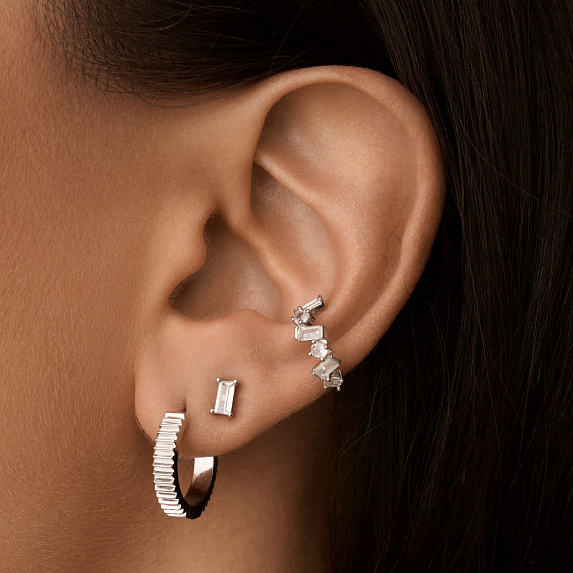 Серьги серебро 925 серебряные гвоздики с камнями Miestilo