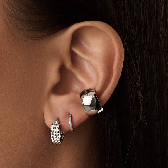Серебряные серьги кольца Miestilo