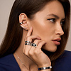 Моносерьга серебро 925 серьга кольцо серебряная одиночная Miestilo