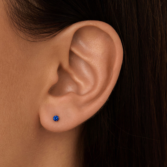 Серьги серебро 925 серебряные гвоздики женские с камнем Miestilo