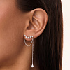Серьги серебро 925 серебряные гвоздики с цепочкой Miestilo