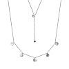 Серебрянное колье с монетками, с фианитами Miestilo