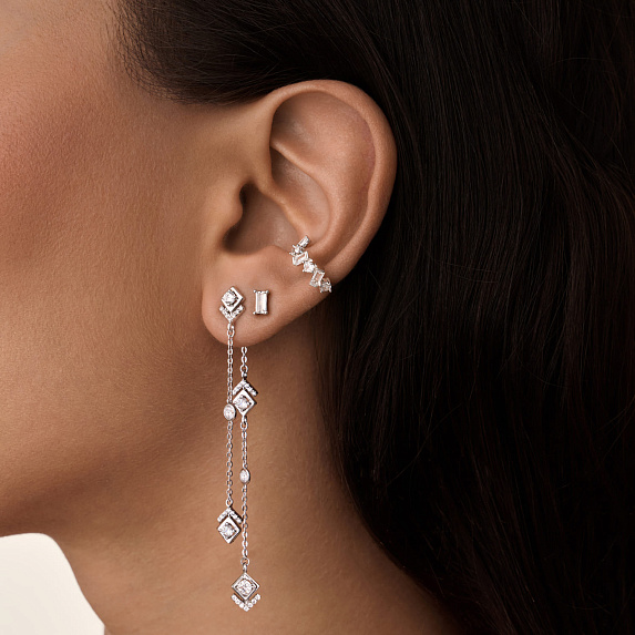 Серебряные серьги с фианитами Miracle Miestilo