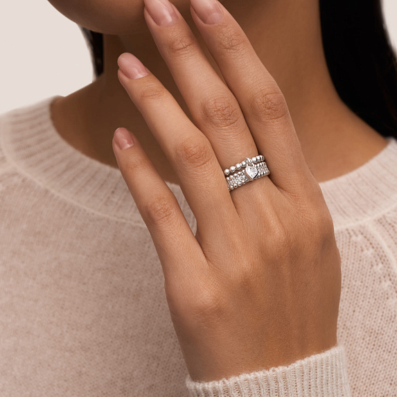 Кольцо дорожка серебряное с камнями серебро 925 Miestilo