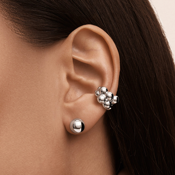 Серебряный кафф в форме шаров Miestilo