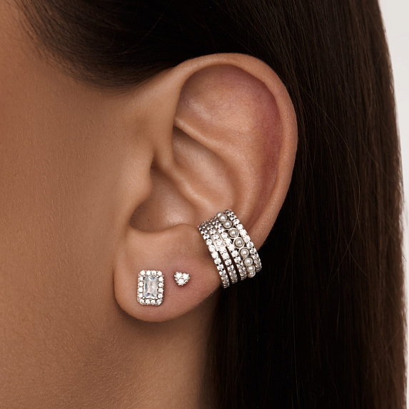 Серьги серебро 925 серебряные гвоздики с камнями Miestilo