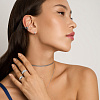 Серебряный кафф с фианитами Miestilo