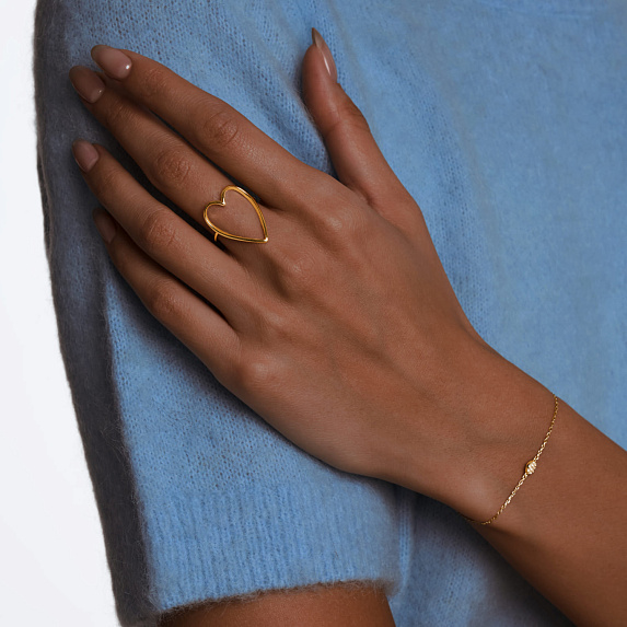 Браслет на руку серебро 925 ювелирный круглый в позолоте Miestilo