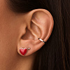 Серьги серебро 925 серебряные гвоздики сердечки Miestilo