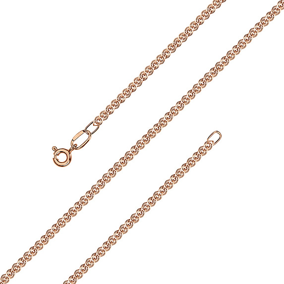 Золотая цепь в плетении нонна пустотелая с алмазной гранью ширина 2,57 мм D проволоки 0,4 мм Miestilo