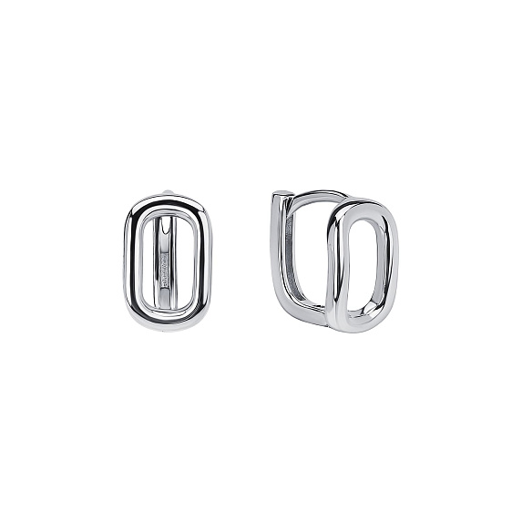 Серьги серебро 925 серебряные овал Miestilo