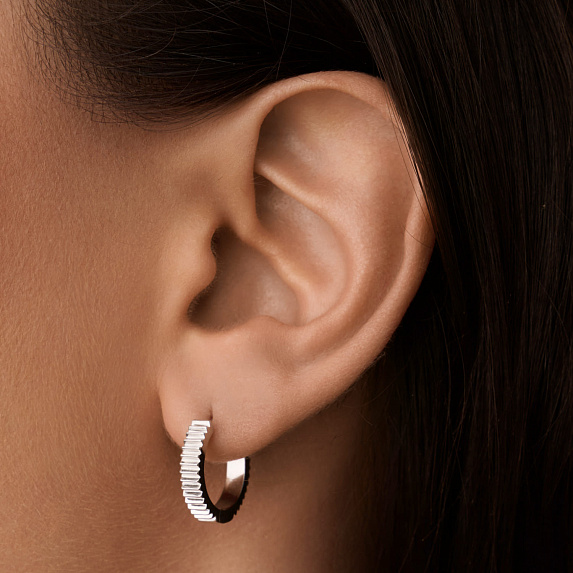 Серьги конго серебро 925 серебряные женские кольца Miestilo