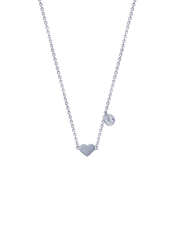Подвеска на шею серебро 925 сердце Miestilo  2