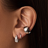 Моносерьга серебро 925 серьга кольцо серебряная одиночная Miestilo