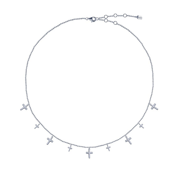 Серебряное колье с крестами без вставок Miestilo