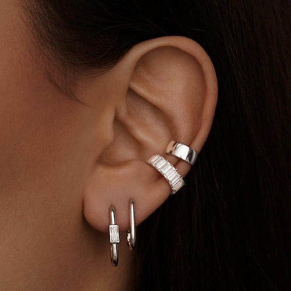 Серьги колечки серебро 925 серебряные круглые конго Miestilo