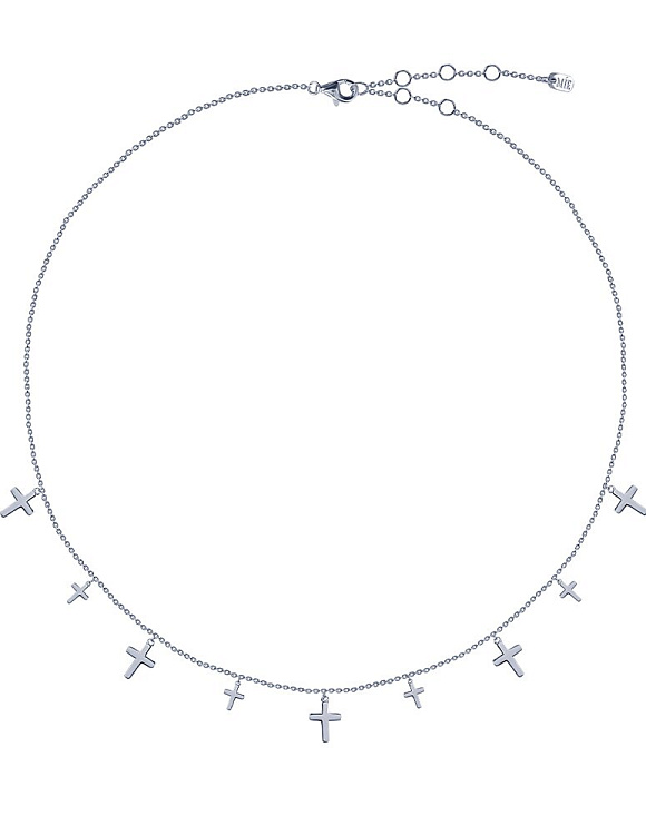 Серебряное колье с крестами без вставок Miestilo