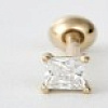 Серебряный пирсинг с фианитом Miestilo