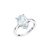 Серебряное кольцо с фианитом в огранке груша Miestilo
