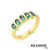 Серебряное кольцо с фианитами в огранке овал Miestilo