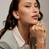 Серебряное кольцо позолоченное с фианитами Miestilo