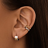 Серебряные серьги кольца биколор сердце Miestilo