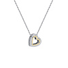 Подвеска сердце серебро 925 на шею с цепочкой Miestilo