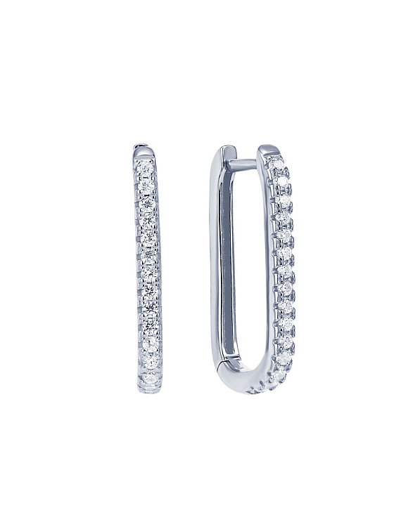 Серебряные серьги с фианитами Miestilo  2