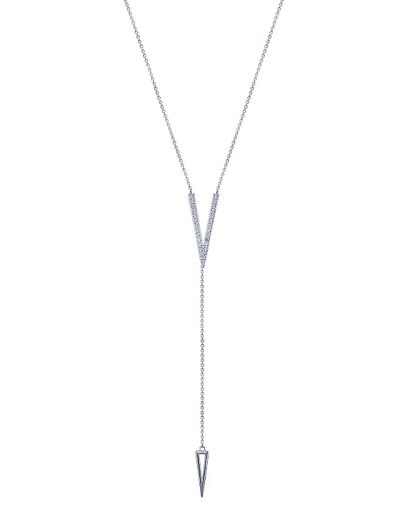 Колье на шею серебро 925 с фианитами Miestilo  2