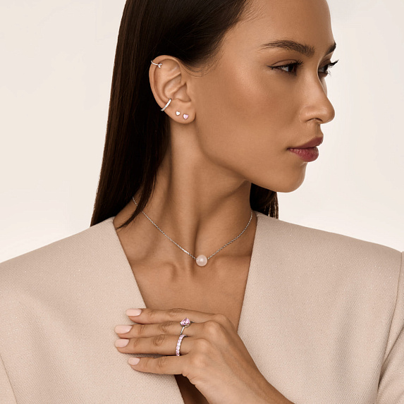 Серьги серебро 925 серебряные гвоздики сердечки Miestilo