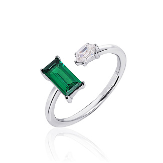 Серебряное кольцо с фианитами MIESTILO Miestilo
