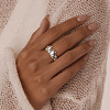 Серебряное кольцо сердца MIESTILO Miestilo