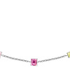 Серебряное колье с цветными камнями Miestilo