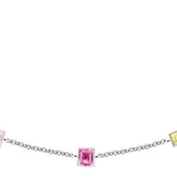 Серебряное колье с цветными камнями Miestilo