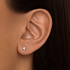 Серебряные серьги с крестом и фианитами Miestilo