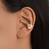 Серебряный кафф с желтым фианитом в огранке сердце Miestilo