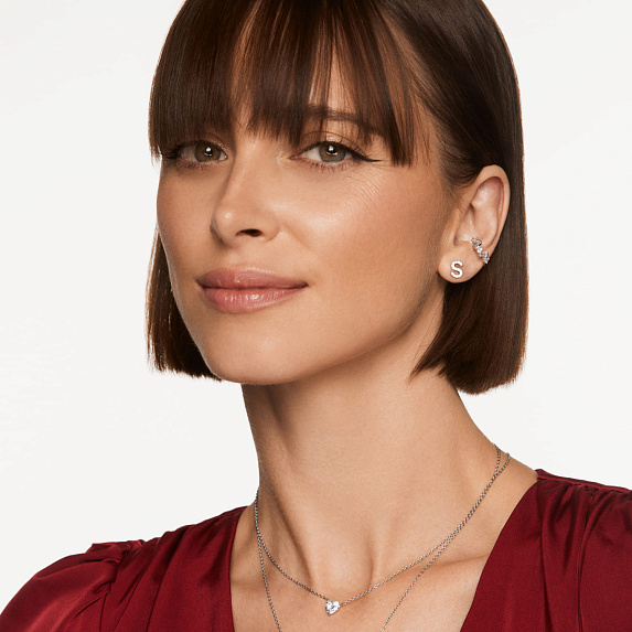 Моносерьга серебро 925 гвоздик c буквой S Miestilo