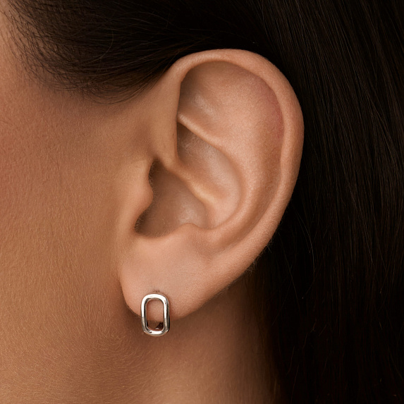 Серьги серебро 925 серебряные овал Miestilo