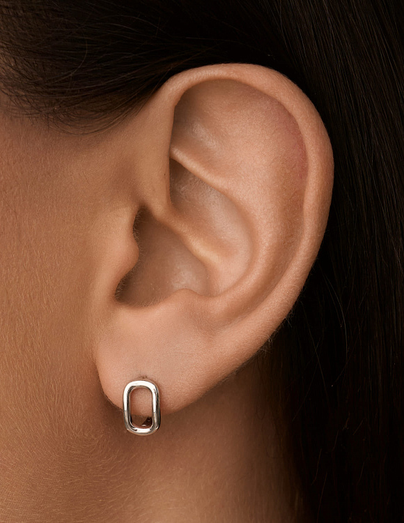 Серьги серебро 925 серебряные овал Miestilo