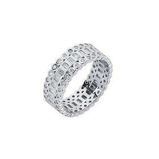 Кольцо женское серебро 925 дорожка из фианитов Miestilo