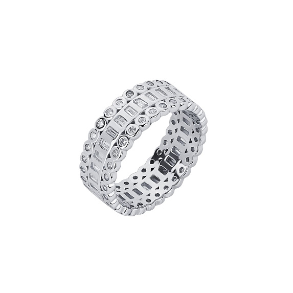 Кольцо женское серебро 925 дорожка из фианитов Miestilo